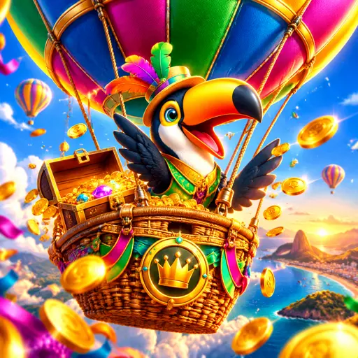 Balão colorido inflando no jogo crash Balloon com multiplicador visível